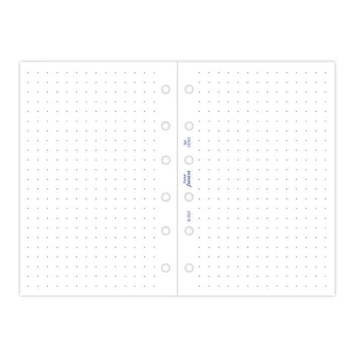 Filofax Пълнител за органайзер Pocket, на точки, бял