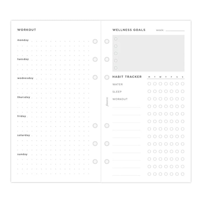 Filofax Пълнител за органайзер Personal Wellness