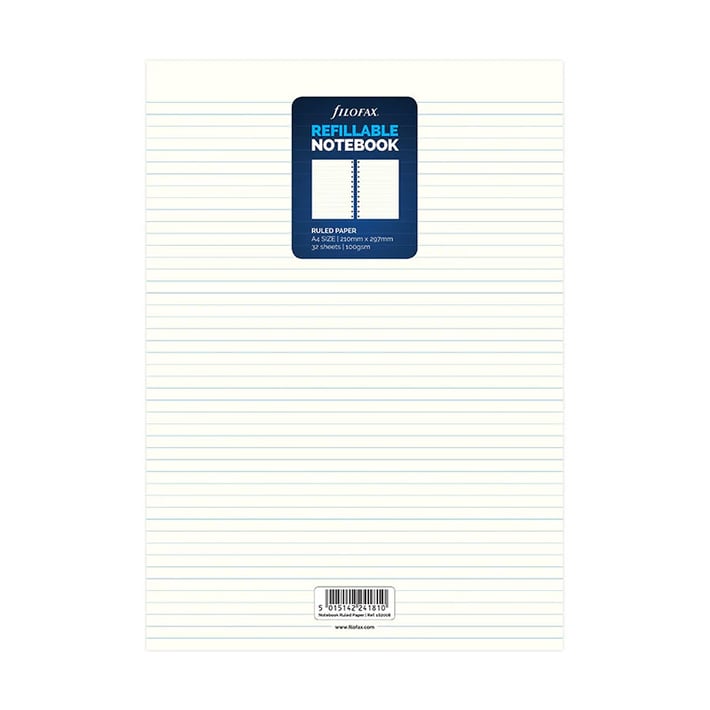 Filofax Пълнител за тефтер, A4, на редове