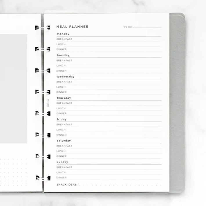 Filofax Пълнител за тефтер, A5, меню