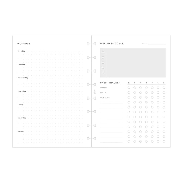 Filofax Пълнител за тефтер Minimal Wellness, А5