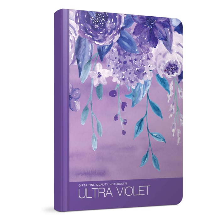 Gipta Ultra Violet Тетрадка 13 x 21, кремава, виолетови ръбове на листата, 120 листа
