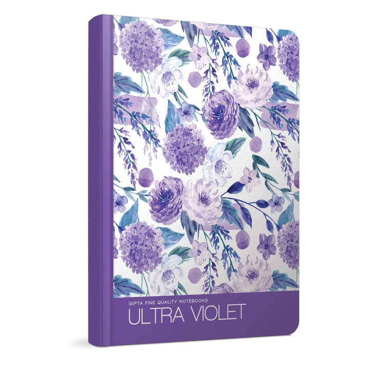 Gipta Ultra Violet Тетрадка 13 x 21, кремава, виолетови ръбове на листата, 120 листа