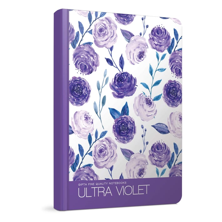Gipta Ultra Violet Тетрадка 13 x 21, кремава, виолетови ръбове на листата, 120 листа