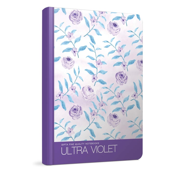 Gipta Ultra Violet Тетрадка 13 x 21, кремава, виолетови ръбове на листата, 120 листа