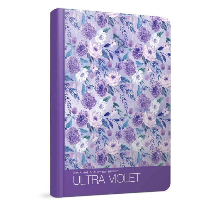 Gipta Ultra Violet Тетрадка 13 x 21, кремава, виолетови ръбове на листата, 120 листа