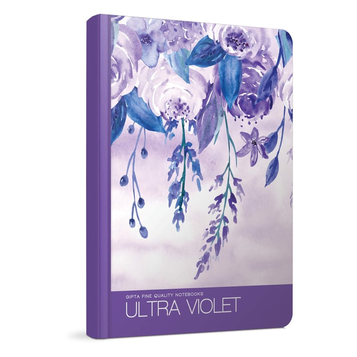 Gipta Ultra Violet Тетрадка 13 x 21, кремава, виолетови ръбове на листата, 120 листа