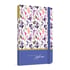 Gipta Тетрадка Purple Notes, кремава хартия, широки редове, твърда корица, с ластик, 13 х 21 cm, 120 листа