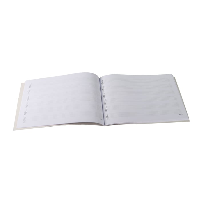 Gipta Нотна тетрадка, бяла хартия, широки редове, мека корица, 17 х 24 cm, 40 листа