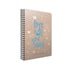 Gipta Тетрадка Love Book, кремава хартия, широки редове, твърда корица, със спирала, 17 х 24 cm, 120 листа