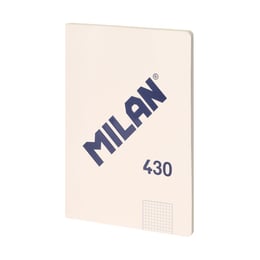 Milan Тетрадка 1918, А4, малки квадратчета, картонена корица, 48 листа, бежова