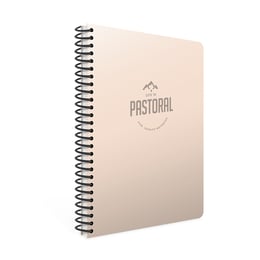 Gipta Тетрадка Pastoral, А4, бяла хартия, широки редове, PP корица, със спирала, 40 листа