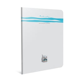 Gipta Тетрадка Cute, А4, бяла хартия, широки редове, картонена корица, 60 листа