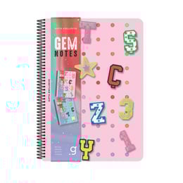 Gipta Тетрадка Gem Notes, A4, бяла хартия, широки редове, PP корица, със спирала, 80 листа