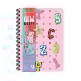 Gipta Тетрадка Gem Notes, A4, бяла хартия, на квадратчета, PP корица, със спирала, 80 листа