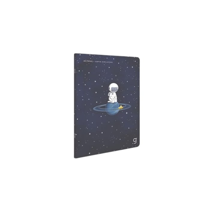 Gipta Тетрадка Astral, 13 x 21 cm, бяла хартия, широки редове, картонена корица, 60 листа