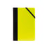 Milan Тефтер Flash, А5, широки редове, с ластик, 104 листа, жълт, 5 броя