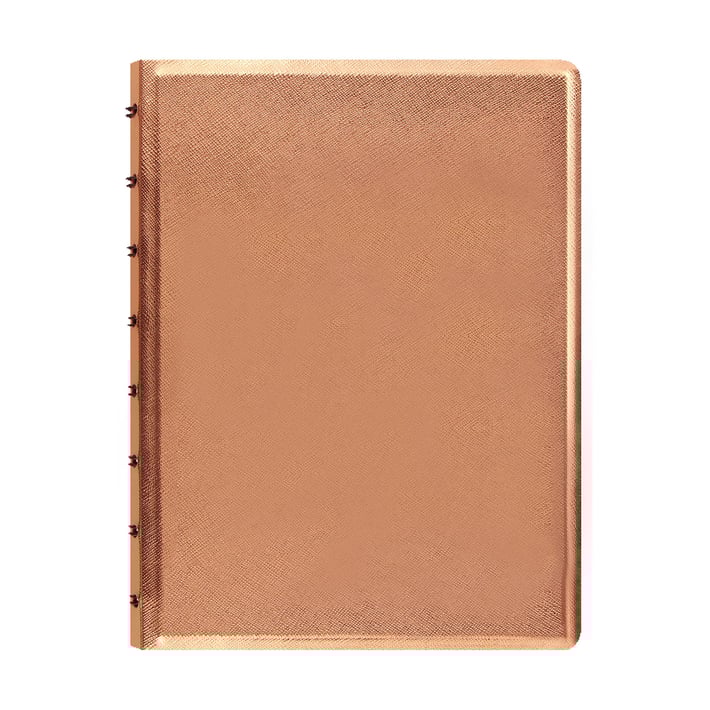 Filofax Тефтер Saffiano, A5, металик, розово злато