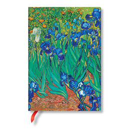 Paperblanks Тефтер Van Goghs Irises, Midi, твърда корица, 72 листа