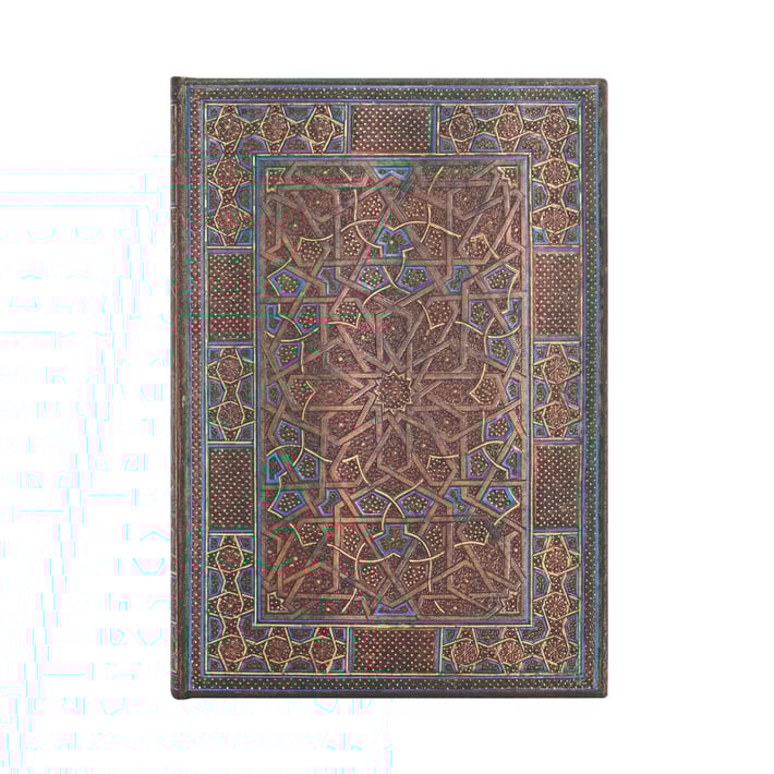 Paperblanks Тефтер Midnight, Midi, широки редове, твърда корица, 72 листа