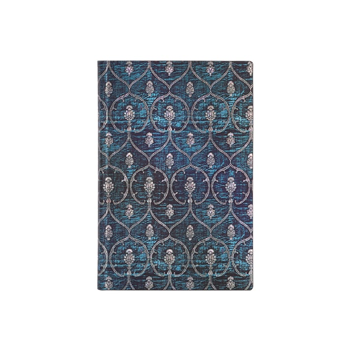 Paperblanks Тефтер Blue Velvet, Mini, широки редове, мека корица, 104 листа