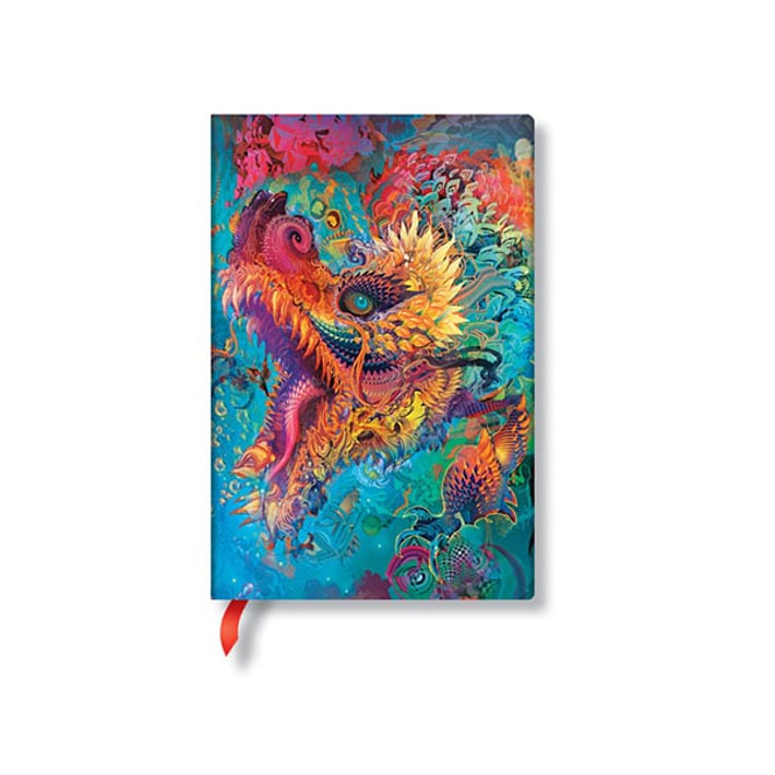 Paperblanks Тефтер Humming Dragon, Mini, широки редове, твърда корица, 88 листа
