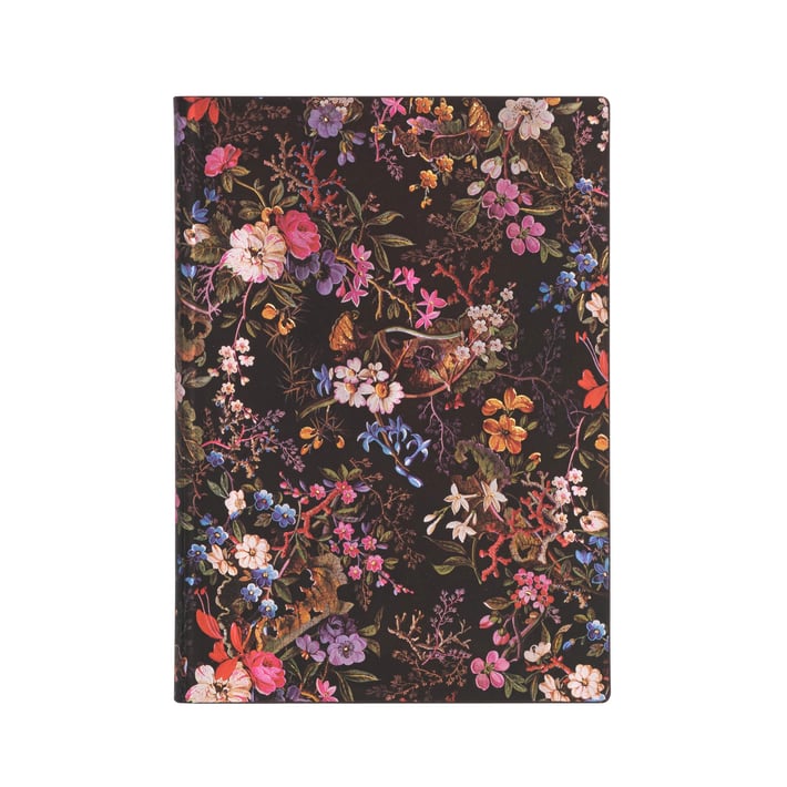 Paperblanks Тефтер Floralia, Midi, широки редове, мека корица, 88 листа