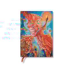Paperblanks Тефтер Firebird, Midi, широки редове, мека корица, 88 листа