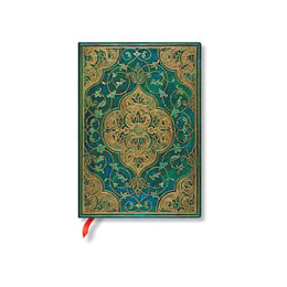 Paperblanks Тефтер Turquoise, Midi, широки редове, мека корица, 88 листа