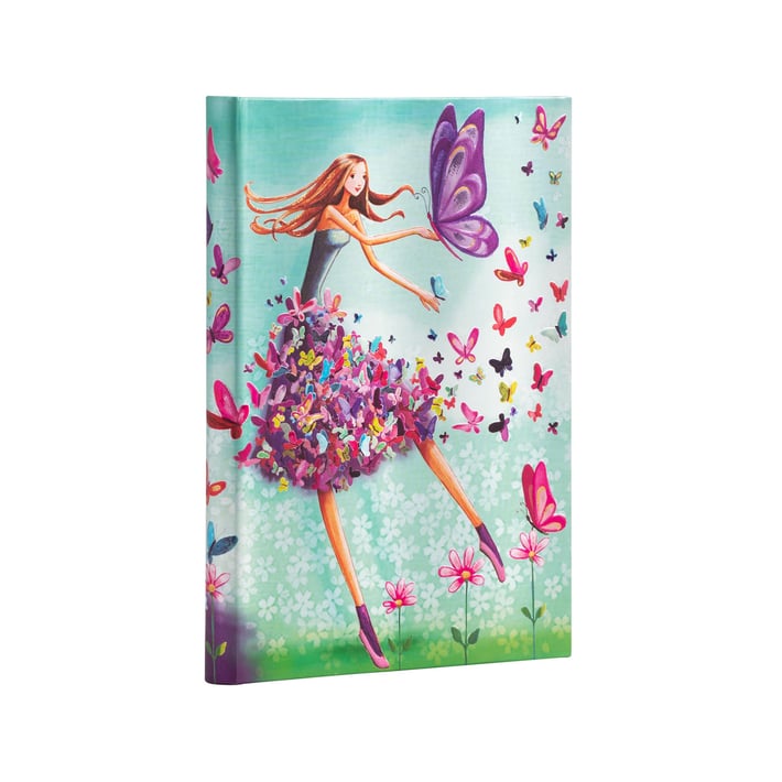 Paperblanks Тефтер Summer Butterflies, Midi, широки редове, твърда корица, 72 листа