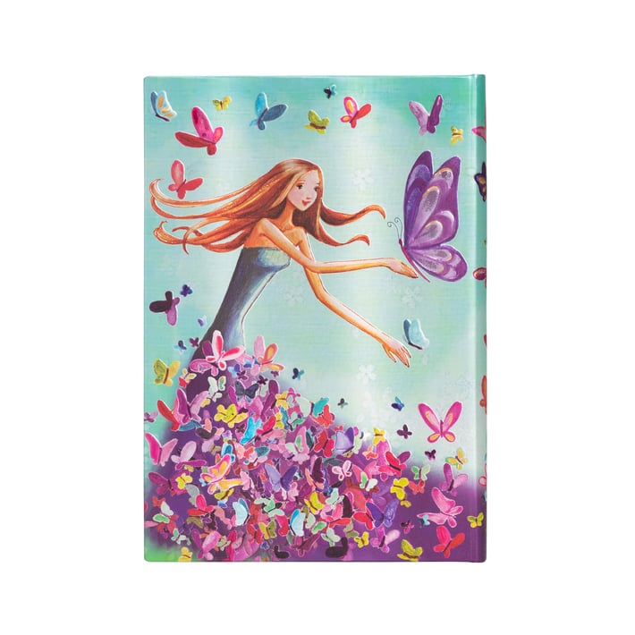 Paperblanks Тефтер Summer Butterflies, Midi, широки редове, твърда корица, 72 листа