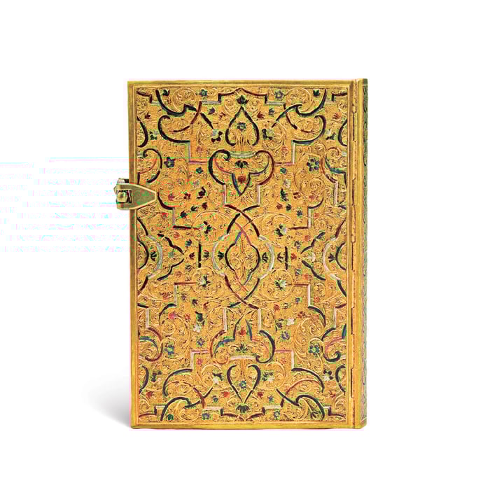 Paperblanks Тефтер Gold Inlay, 100 х 140 mm, широки редове, твърда корица, 104 листа
