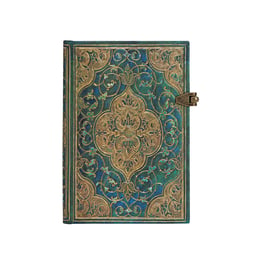 Paperblanks Тефтер Turquoise, Mini, широки редове, твърда корица, 120 листа