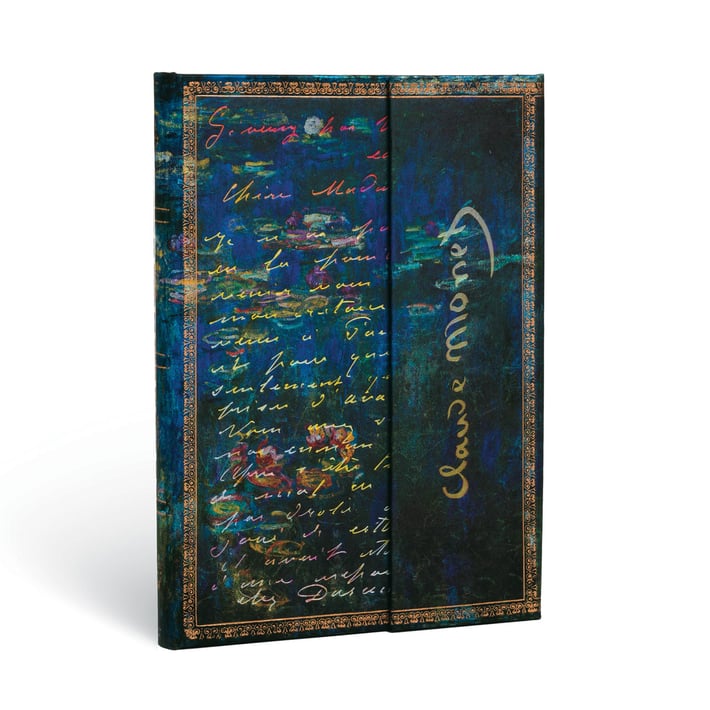 Paperblanks Тефтер Monet, Midi, широки редове, твърда корица, 72 листа