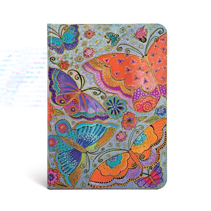 Paperblanks Тефтер Flutterbyes, 120 х 170 mm, широки редове, твърда корица, 88 листа