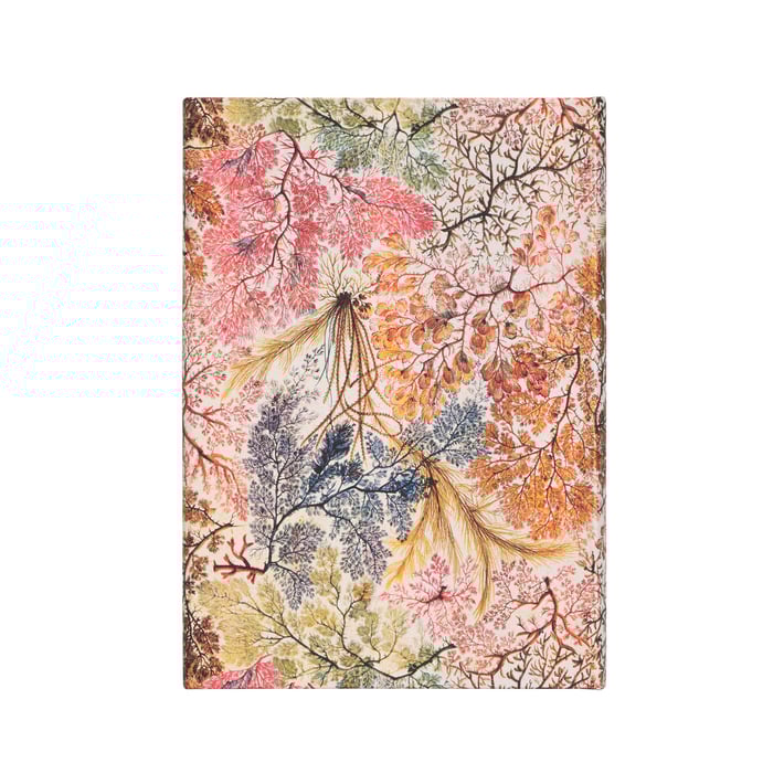 Paperblanks Тефтер Anemone, Midi, широки редове, твърда корица, 72 листа
