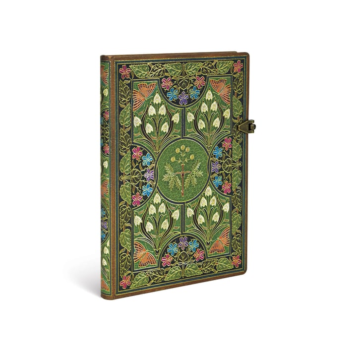 Paperblanks Тефтер Poetry in Bloom, Midi, широки редове, твърда корица, 72 листа