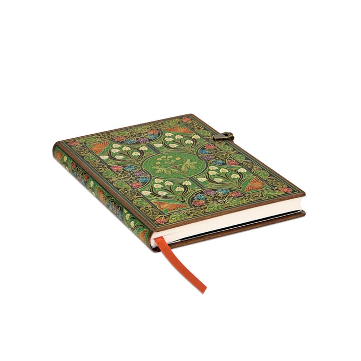 Paperblanks Тефтер Poetry in Bloom, Midi, широки редове, твърда корица, 72 листа