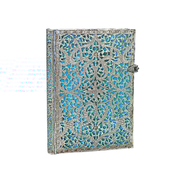 Paperblanks Тефтер Maya Blue, Midi, широки редове, твърда корица, 120 листа