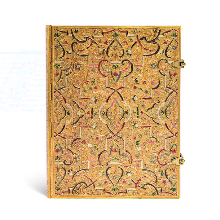 Paperblanks Тефтер Gold Inlay, Ultra, широки редове, твърда корица, 120 листа