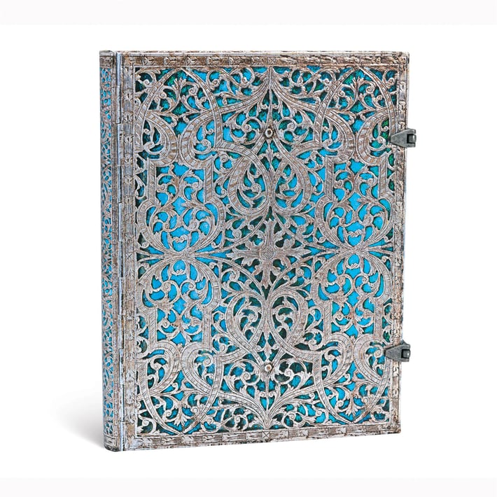 Paperblanks Тефтер Maya Blue, Ultra, широки редове, твърда корица, 120 листа