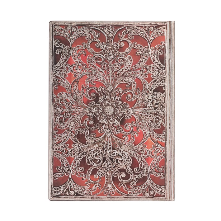 Paperblanks Тефтер Garnet, Midi, широки редове, мека корица, 88 листа