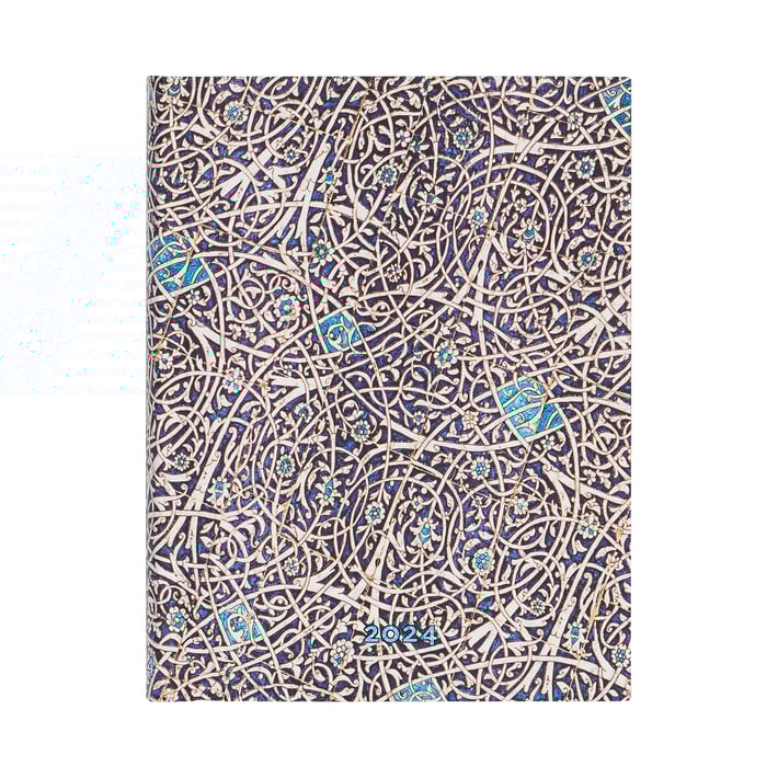 Paperblanks Планер Granada Turquoise, Ultra, хоризонтален, твърда корица, 80 листа, за 2024 година