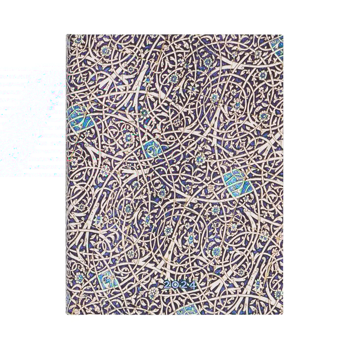 Paperblanks Планер Granada Turquoise, Ultra, вертикален, твърда корица, 80 листа, за 2024 година