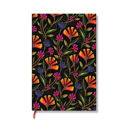 Paperblanks Тефтер Wild Flowers, Mini, широки редове, мека корица, 104 листа