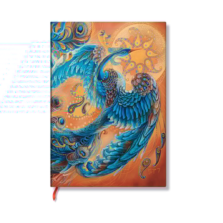Paperblanks Тефтер Skybird, Midi, широки редове, твърда корица, 72 листа
