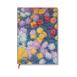 Paperblanks Тефтер Monet Chrysanthemums, Midi, твърда корица, 72 листа