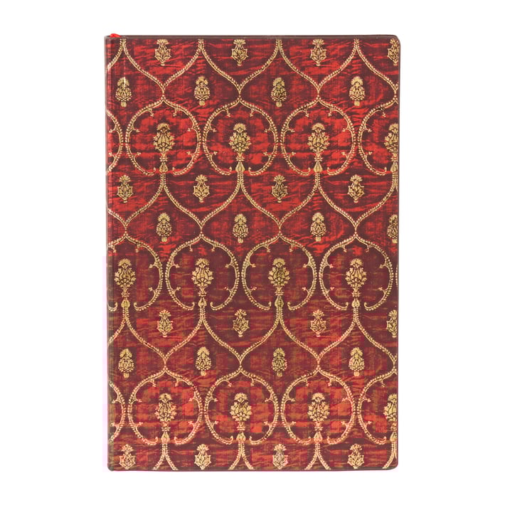 Paperblanks Тефтер Red Velvet, Mini, широки редове, мека корица, 104 листа