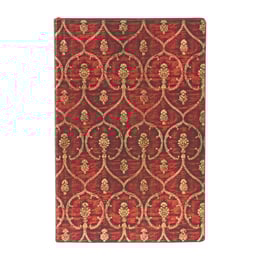 Paperblanks Тефтер Red Velvet, Mini, широки редове, мека корица, 104 листа