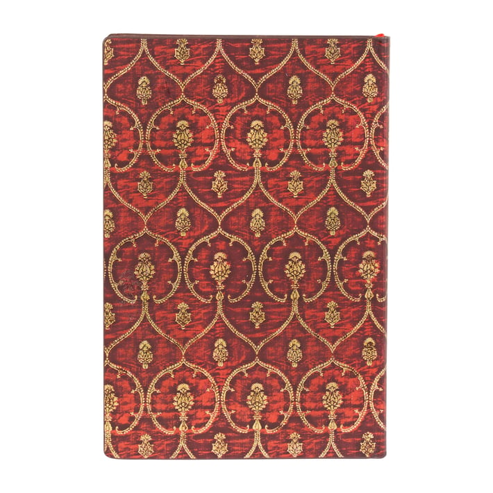 Paperblanks Тефтер Red Velvet, Mini, широки редове, мека корица, 104 листа